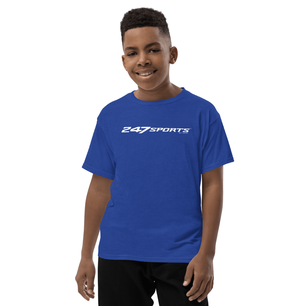 247 Sports White Logo Kids Premium T - Shirt - Paramount Shop