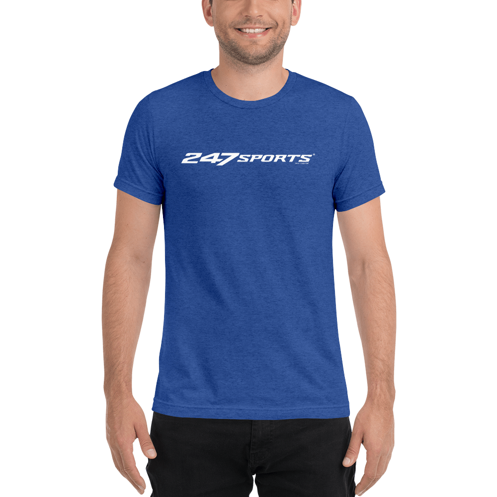 247 Sports White Logo Unisex Tri - Blend T - Shirt - Paramount Shop