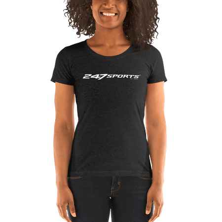 247 Sports White Logo Women's Tri - Blend Short Sleeve T - Shirt - Paramount Shop