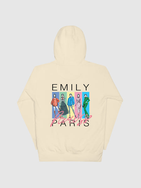 Emily in Paris Hoodie Fashion Sketches Bone