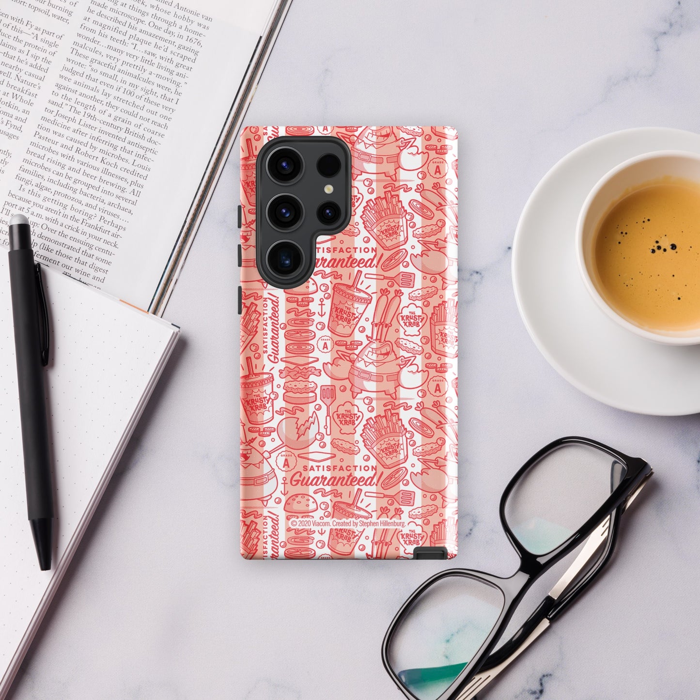 SpongeBob SquarePants The Krusty Krab Satisfaction Guaranteed Tough Phone Case - Samsung - Paramount Shop