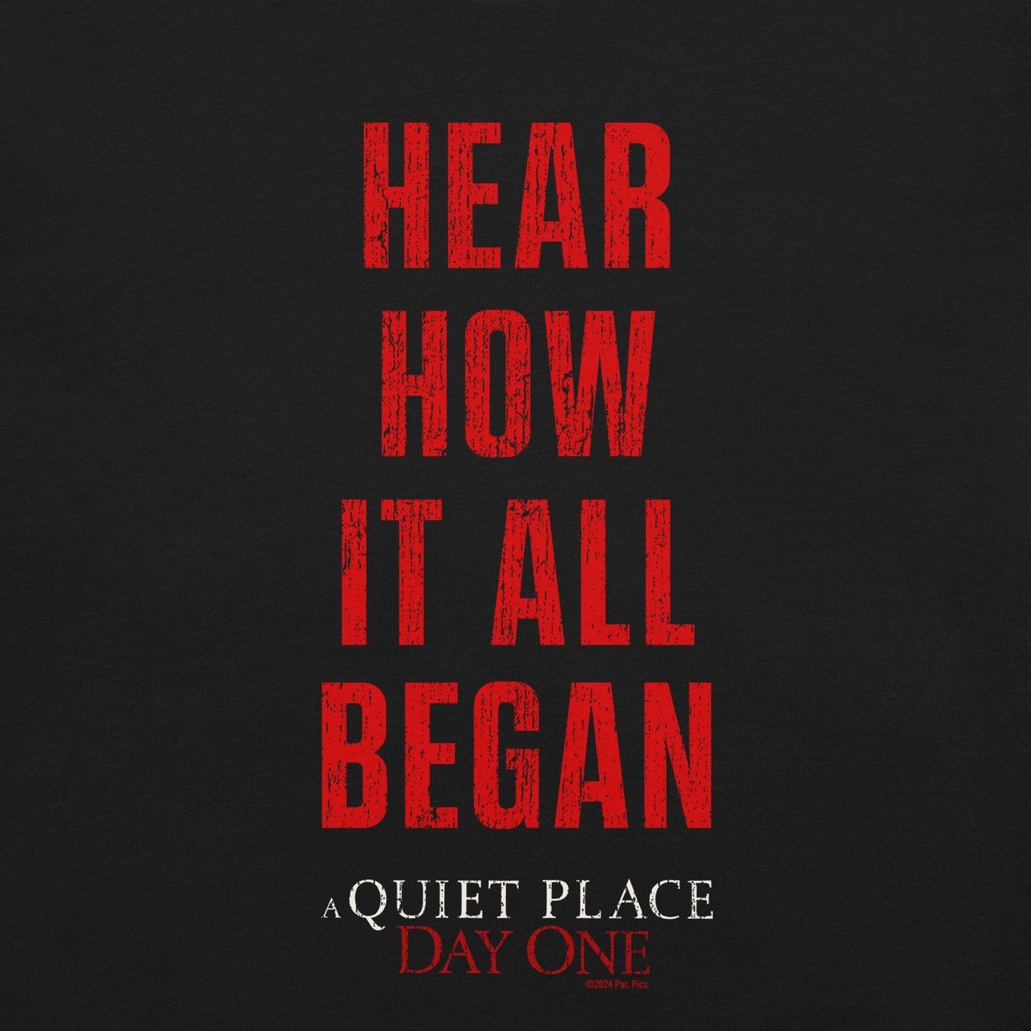 A Quiet Place: Day One Hear How It All Began Sticker - Paramount Shop
