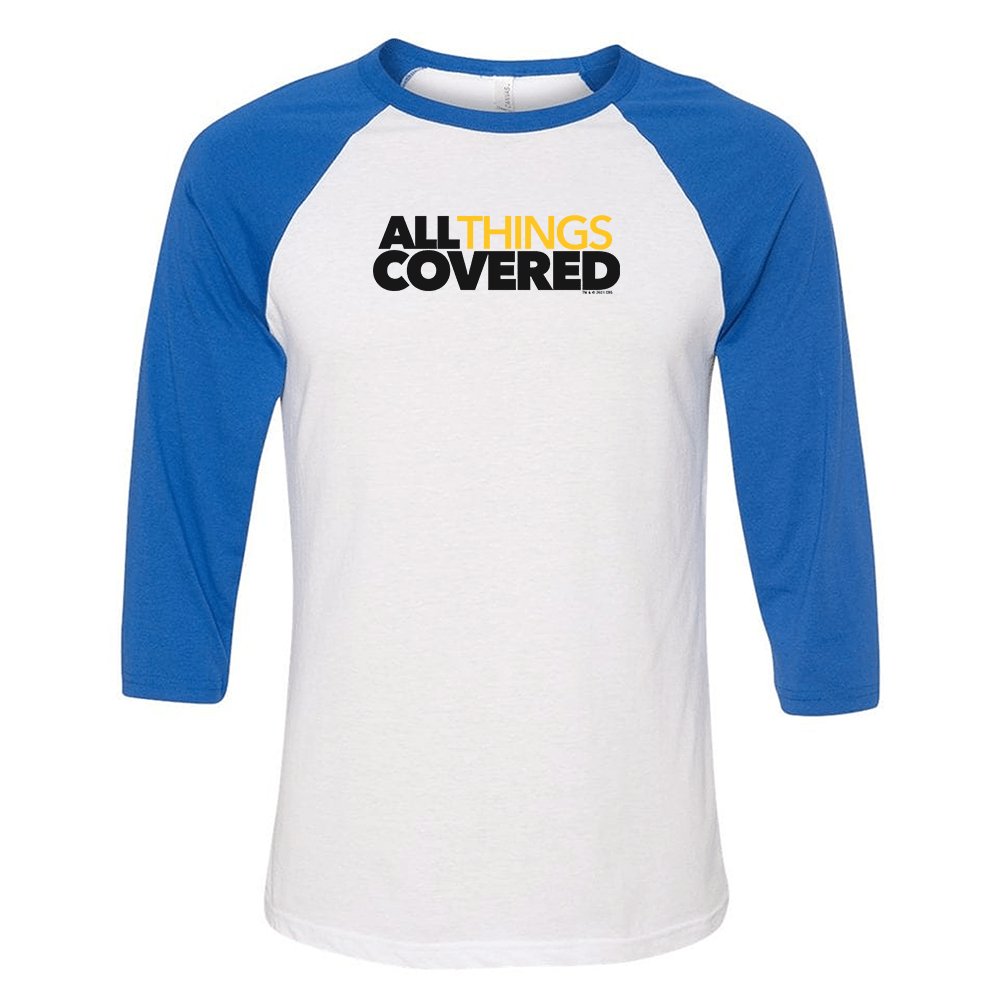 All Things Covered Podcast Logo 3/4 Sleeve Baseball T - Shirt - Paramount Shop