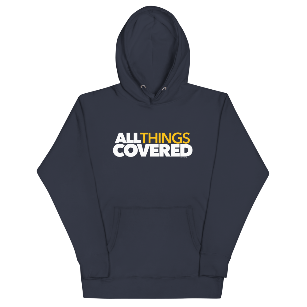 All Things Covered Podcast White Logo Adult Fleece Hooded Sweatshirt - Paramount Shop