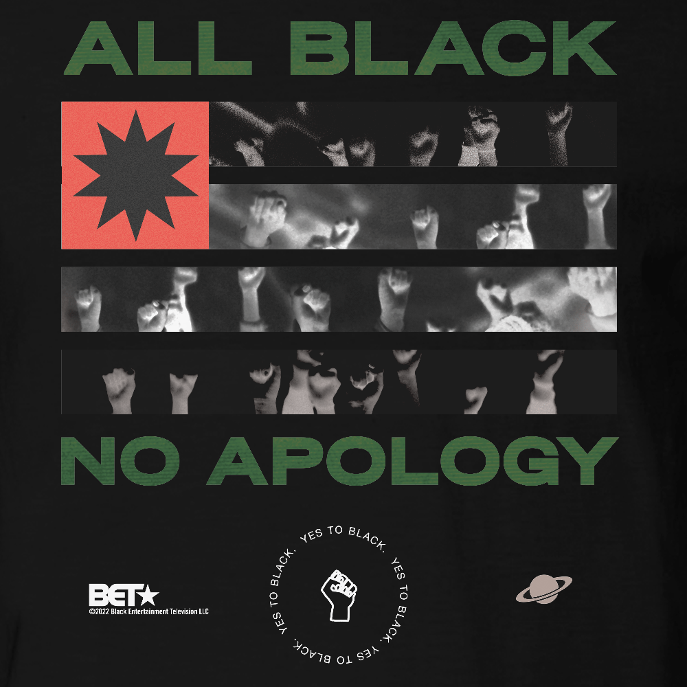 BET All Black Adult Short Sleeve T - Shirt - Paramount Shop