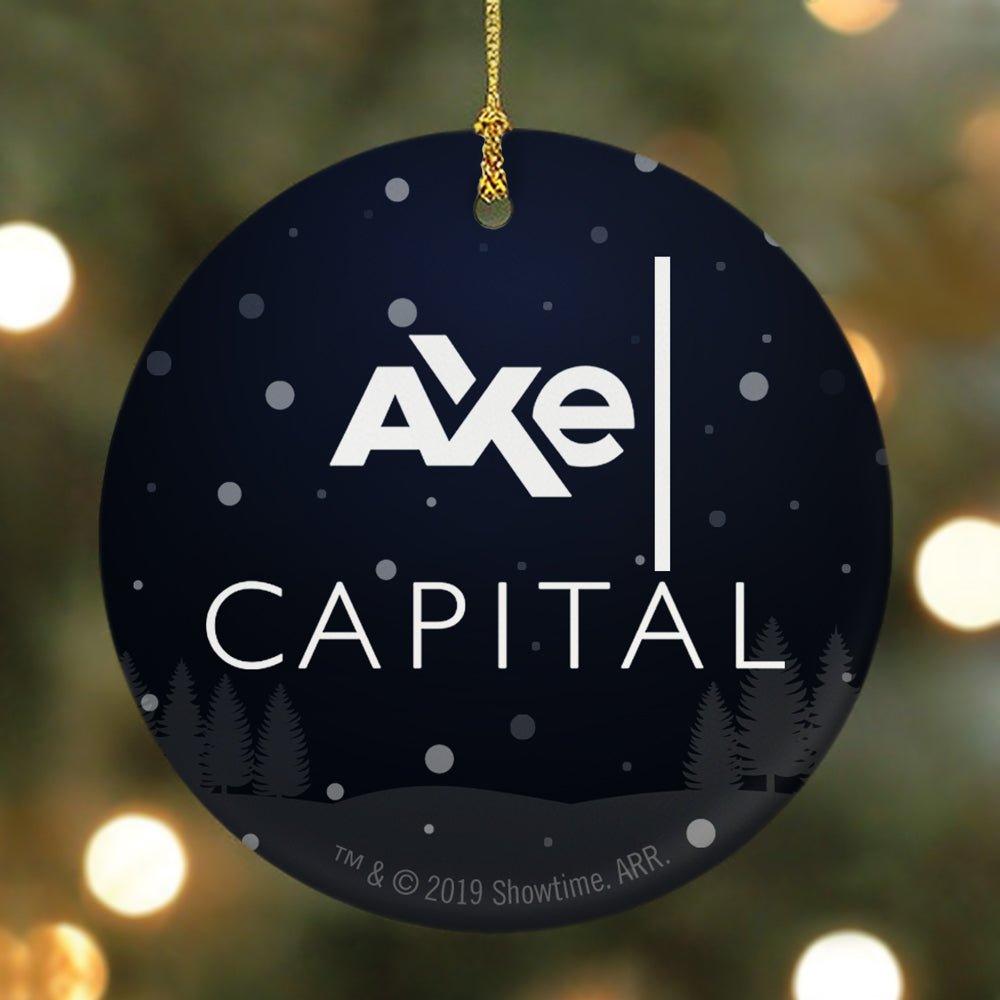 Billions Axe Capital Stacked Logo Round Ceramic Ornament - Paramount Shop
