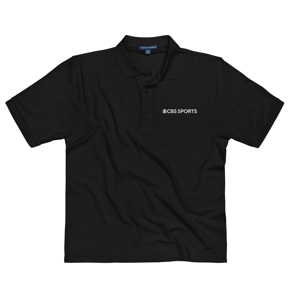 Printful CBS Sports Logo Premium Polo Shirt Black SM