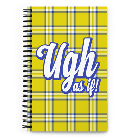 Clueless Yellow Plaid Spiral Notebook - Paramount Shop
