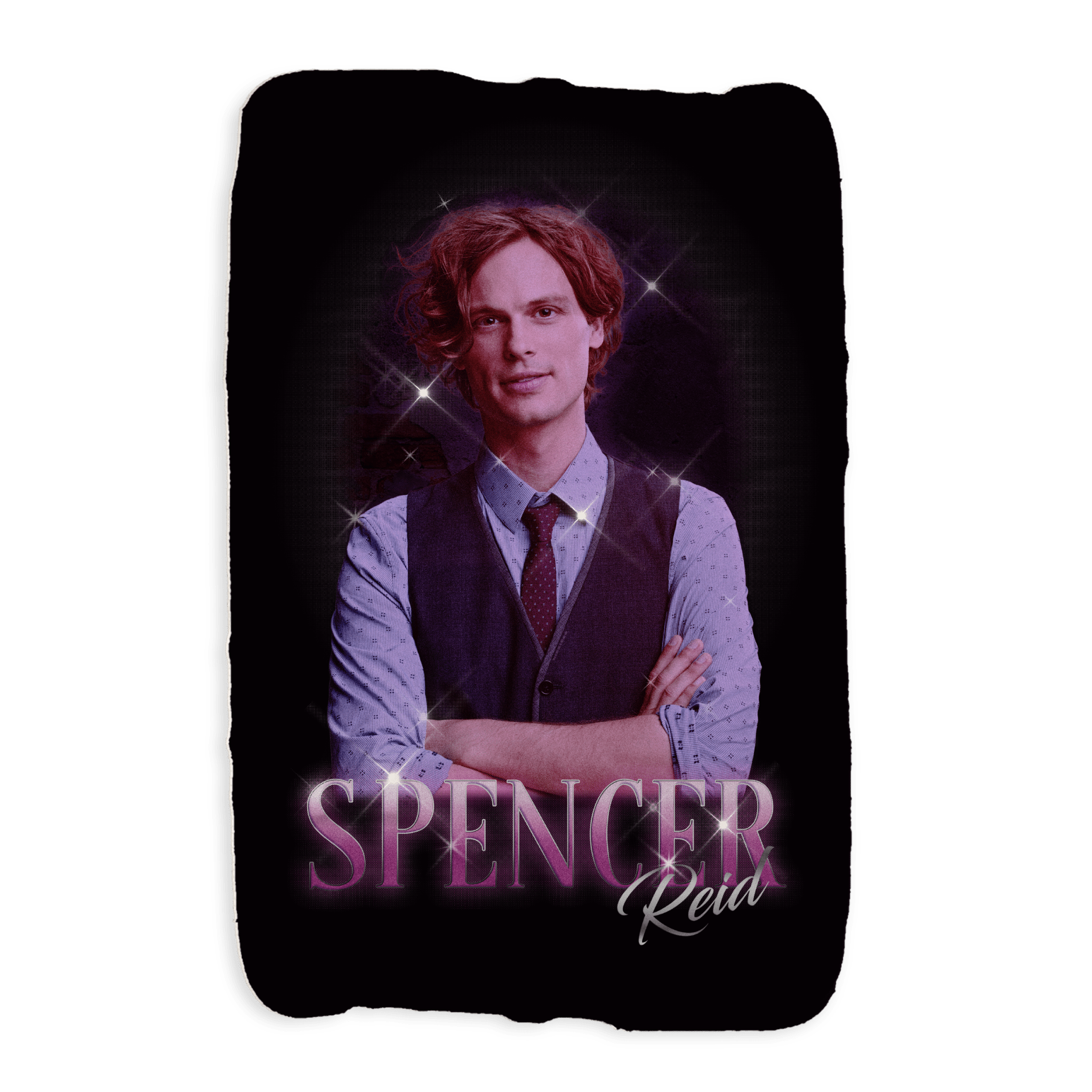 Criminal Minds Vintage Spencer Reid Sherpa Blanket