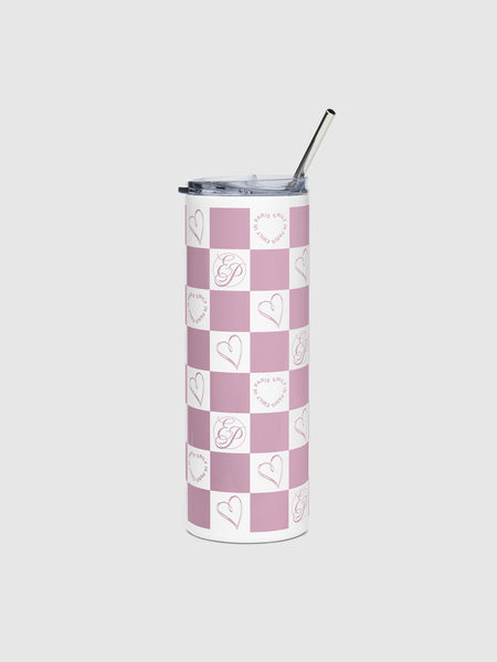 Emily in Paris Stainless Steel Tumbler Checkered - Paramount Shop