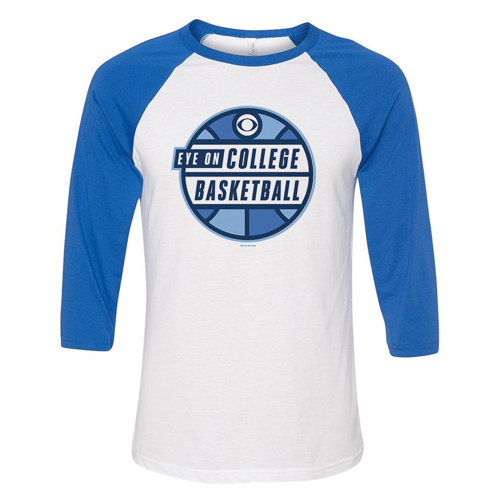 Eye on College Basketball Logo 3/4 Sleeve Baseball T - Shirt - Paramount Shop