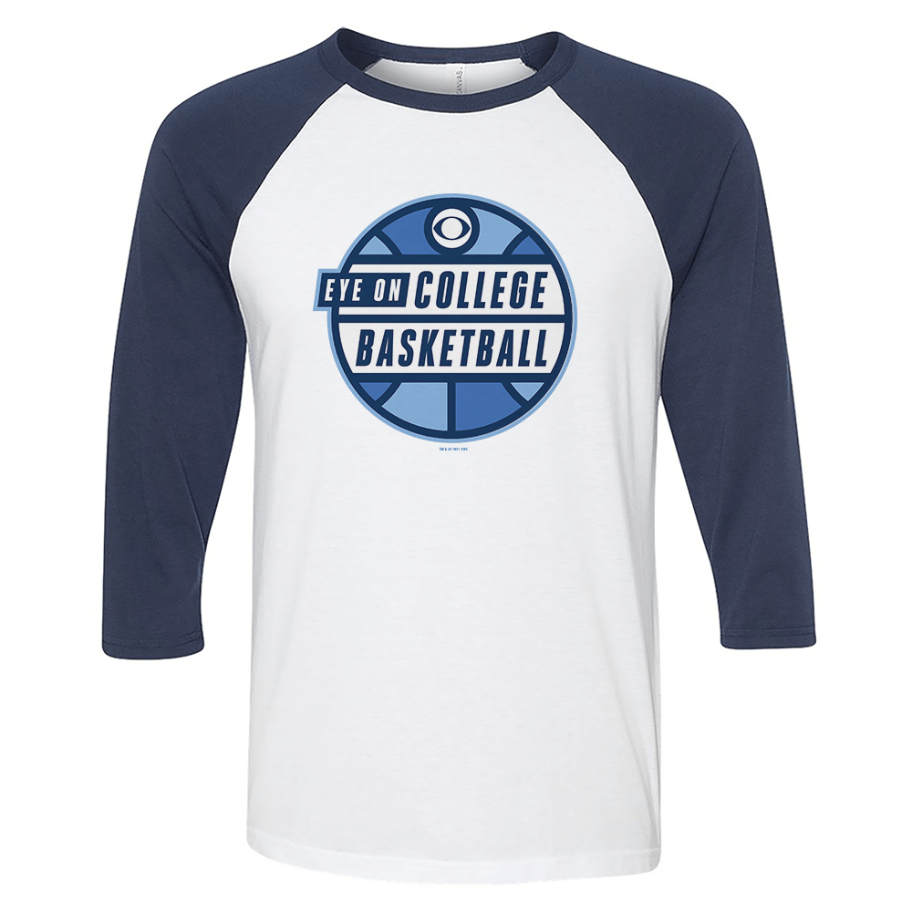 Eye on College Basketball Logo 3/4 Sleeve Baseball T - Shirt - Paramount Shop