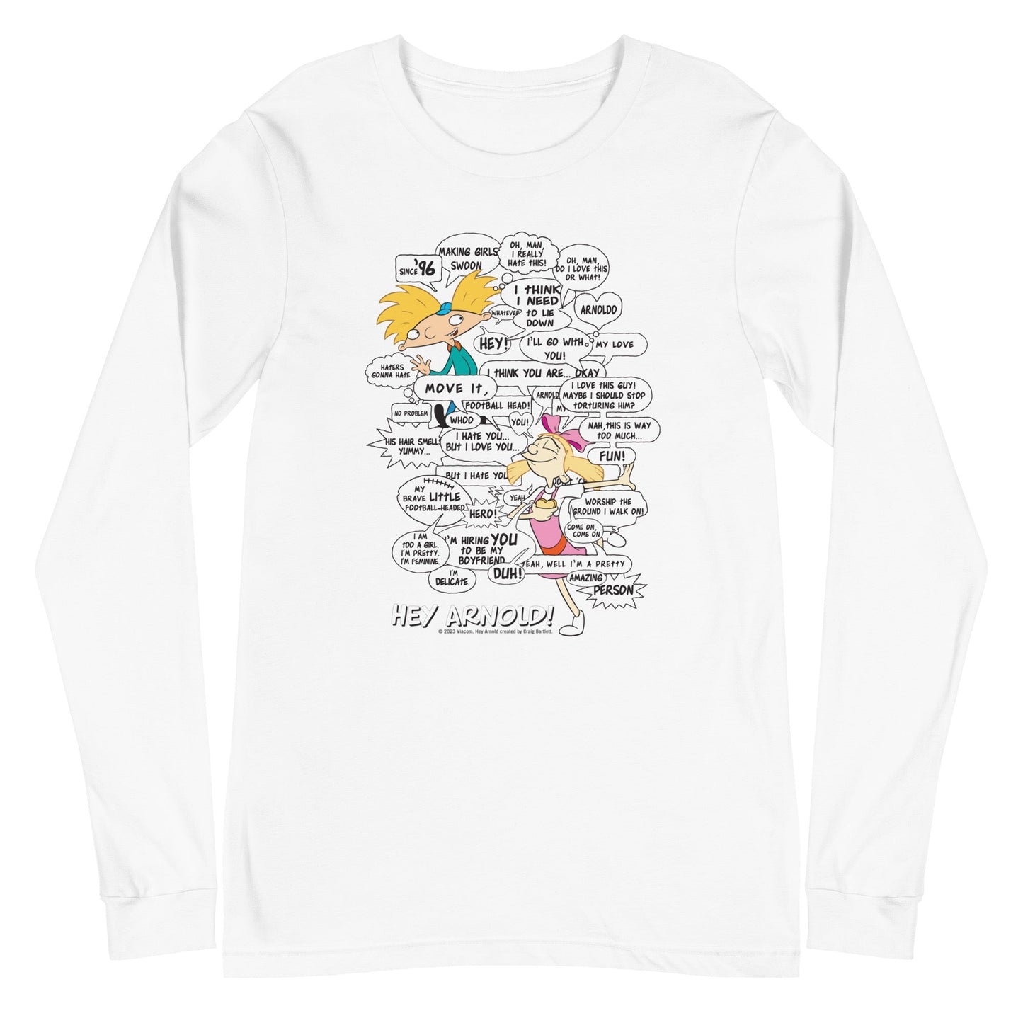 Hey Arnold! Comic Unisex Long Sleeve T - Shirt - Paramount Shop