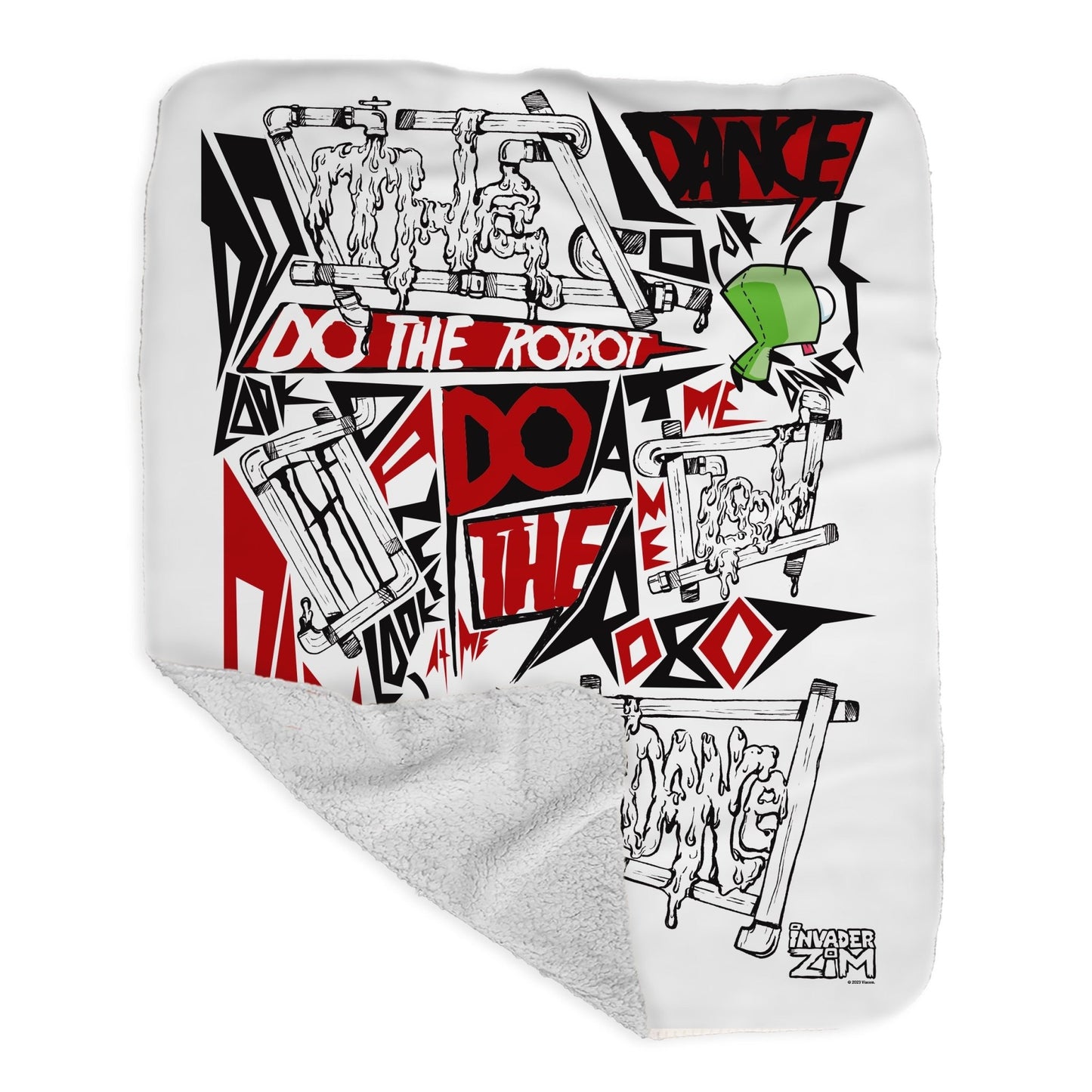 Invader Zim Do The Robot Sherpa Blanket - Paramount Shop