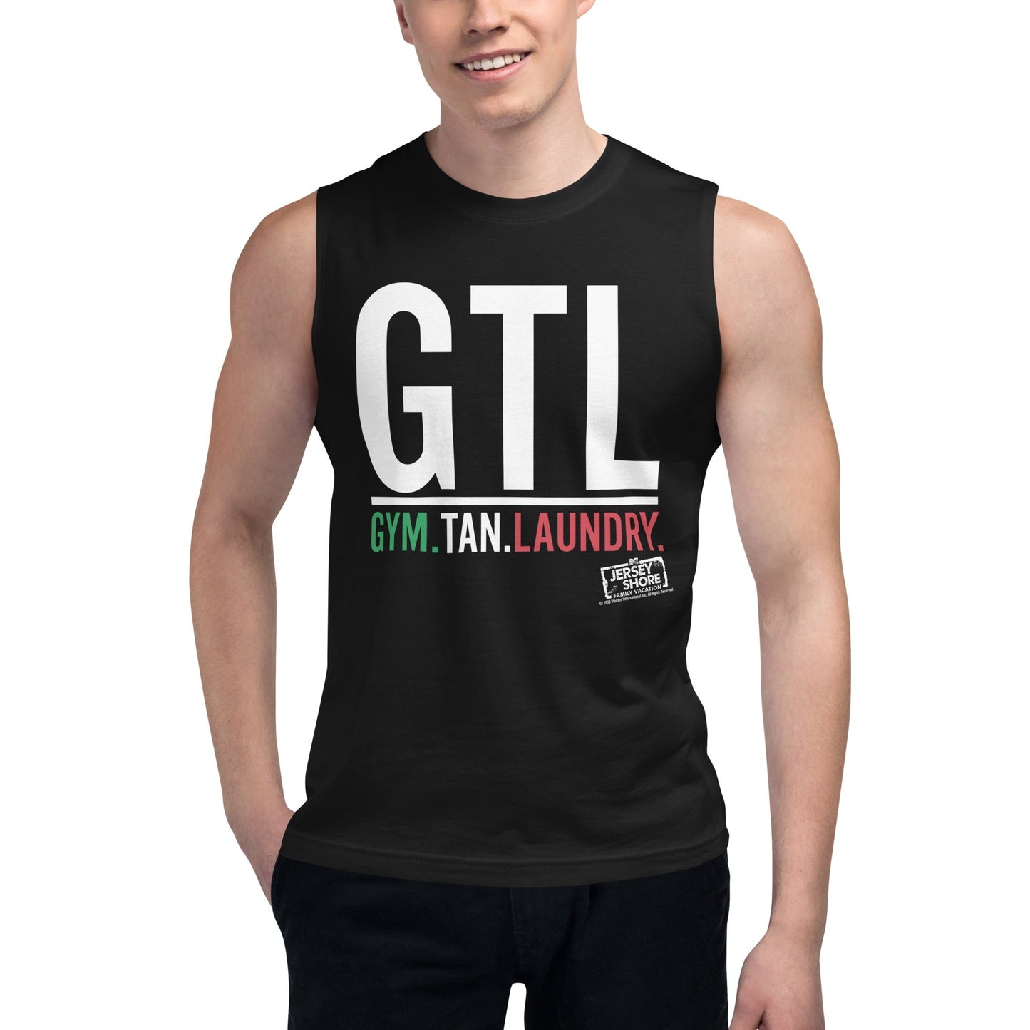 Jersey Shore Family Vacation Gym. Tan. Laundry. Muscle Tank Top - Paramount Shop