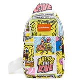Nickelodeon Vegan Leather Crossbody Sling Bag SpongeBob SquarePants Character Blocks 7" x 14" - Paramount Shop