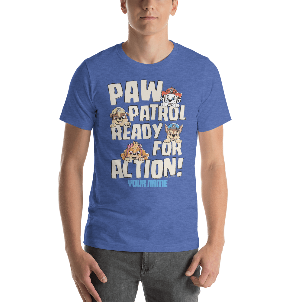 PAW Patrol Ready For Action Personalized Adult Short Sleeve T - Shirt - Paramount Shop