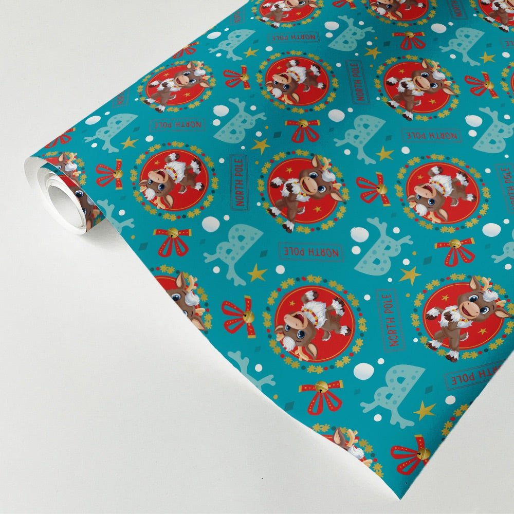 Reindeer in Here North Pole Wrapping Paper - Paramount Shop