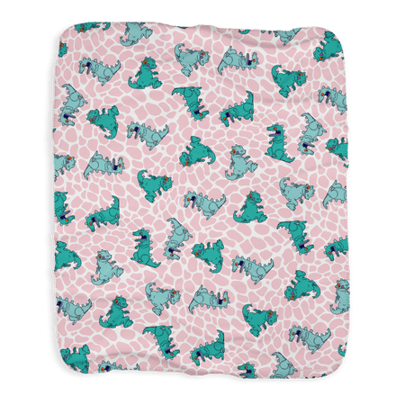 Rugrats Reptar Grey Sherpa Blanket - Paramount Shop