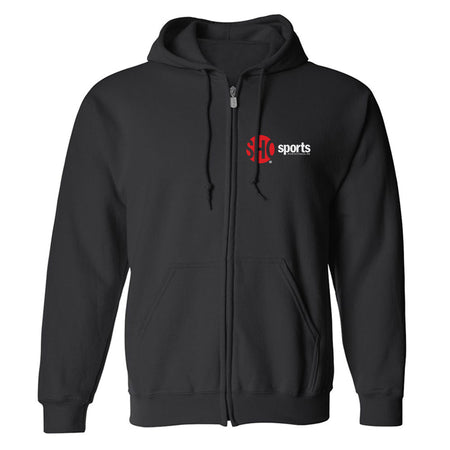 SHOWTIME Sports SHO Sports Red Bug Outline Logo Fleece Zip - Up Hooded Sweatshirt - Paramount Shop