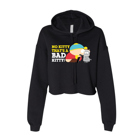 South Park Cartman Bad Kitty Women's Cropped Fleece Hooded Sweatshirt - Paramount Shop