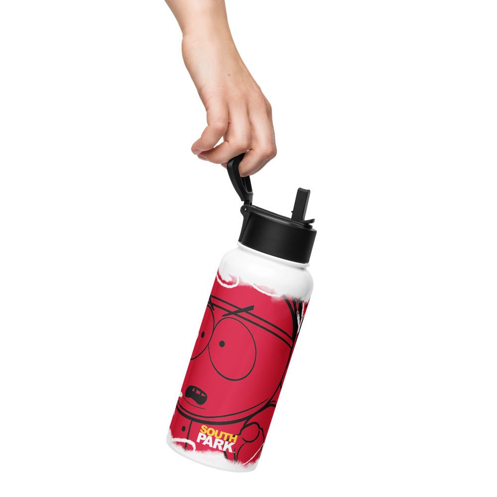 South Park Cartman Screw You Guys Stainless Steel Water Bottle with a Straw Lid - Paramount Shop