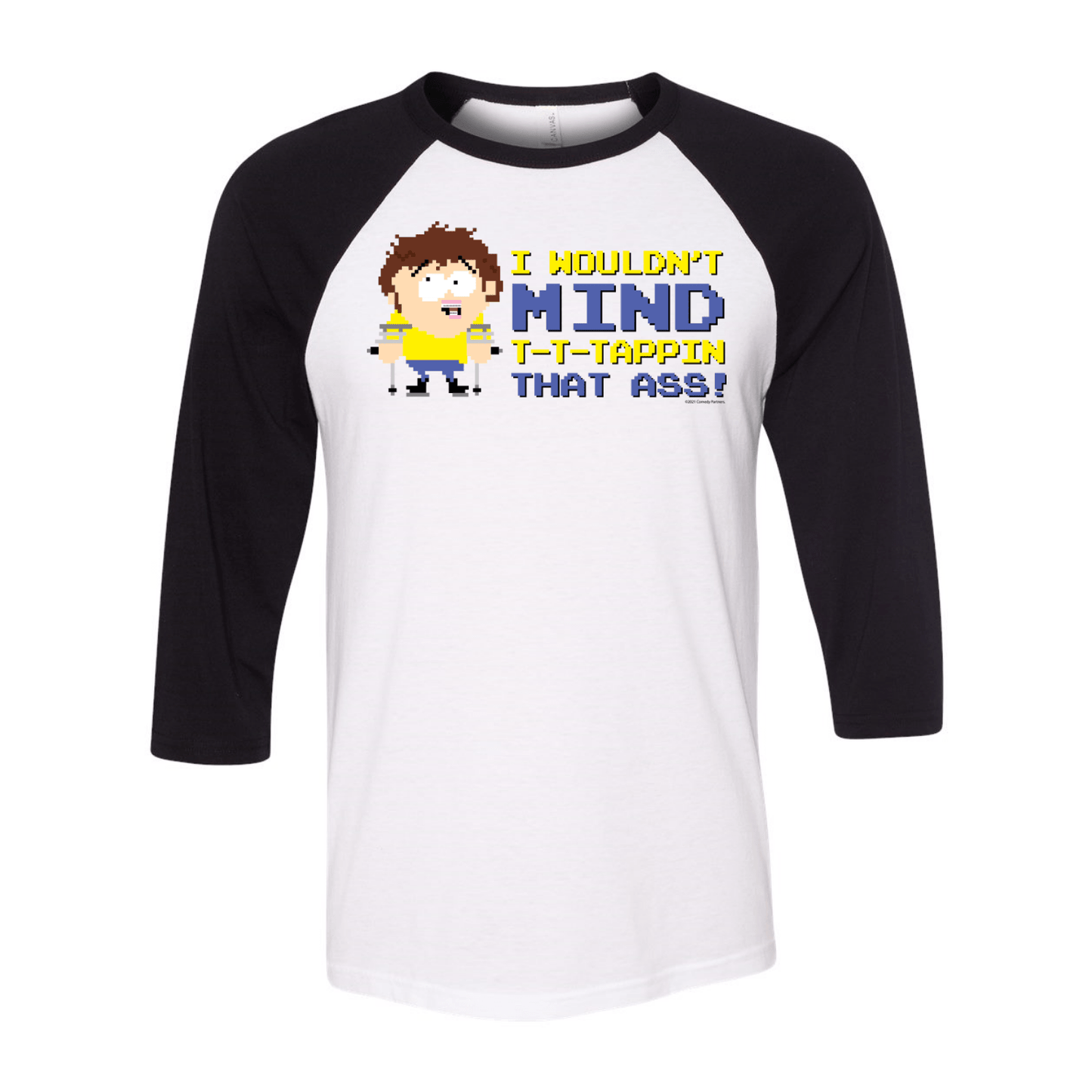 South Park I Wouldn't Mind Tappin Raglan Sleeve Baseball T - Shirt - Paramount Shop
