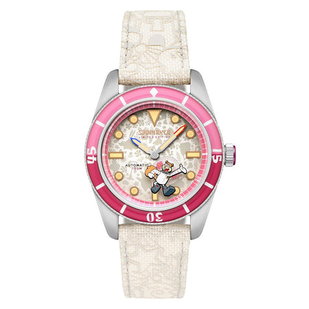Spinnaker Fleuss Automatic SpongeBob SquarePants Frenemies Limited Edition White Watch - Paramount Shop