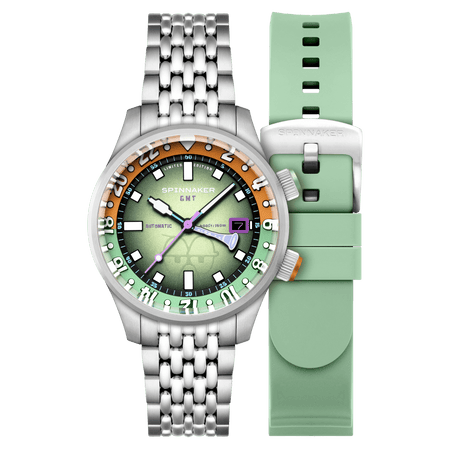 Spinnaker x Spongebob Squarepants Bradner GMT Automatic Bubbly Grins Squidward Green Limited Edition Watch - Paramount Shop