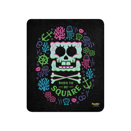 SpongeBob SquarePants Born To Be Square Premium Sherpa Blanket - Paramount Shop