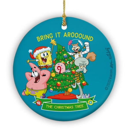 SpongeBob SquarePants Bring It Around Round Ceramic Ornament - Paramount Shop