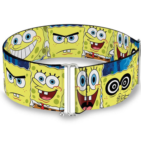 SpongeBob SquarePants Cinch Waist Belt Expressions Stripe Elastic Blue - Paramount Shop