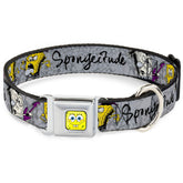 SpongeBob SquarePants Dog Seatbelt Collar SpongeBob Face Close - Up Adjustable Full Color - Paramount Shop