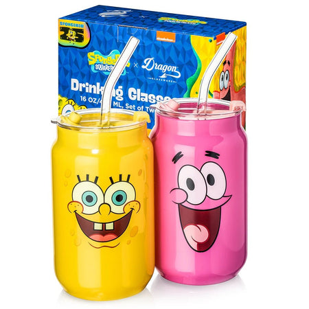 SpongeBob SquarePants Drinking Glasses - SpongeBob & Patrick - Paramount Shop