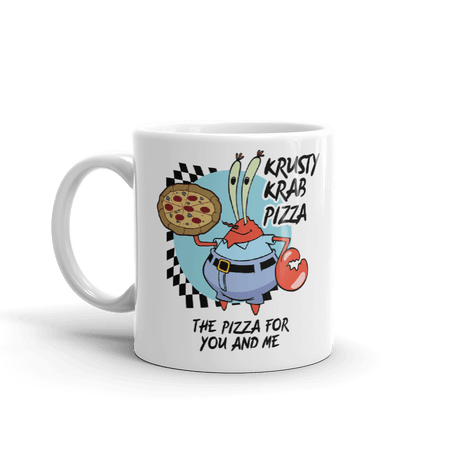 SpongeBob SquarePants The Krusty Krab Pizza White Mug - Paramount Shop