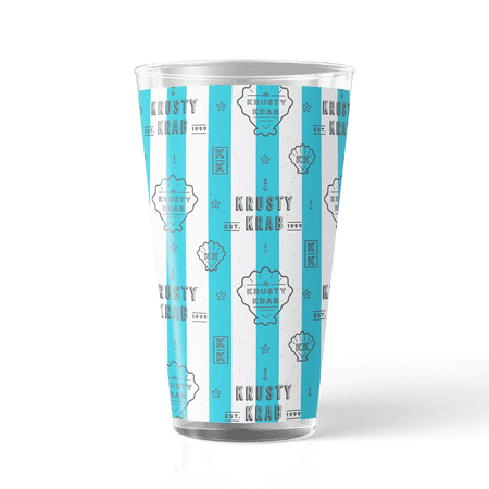 SpongeBob SquarePants The Krusty Krab Shell 17 oz Pint Glass - Paramount Shop