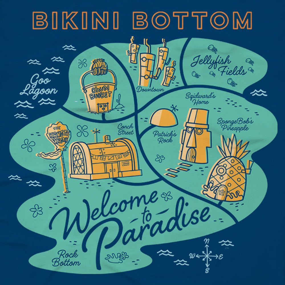 SpongeBob SquarePants Welcome to Paradise Sherpa Blanket - Paramount Shop