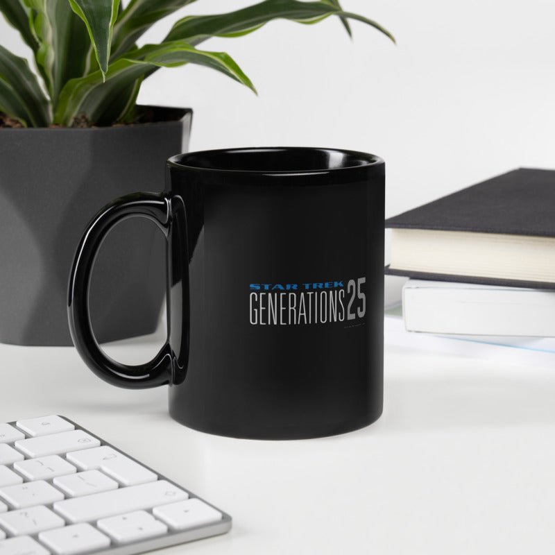 Star Trek: Generations 25 Logo Black Mug - Paramount Shop