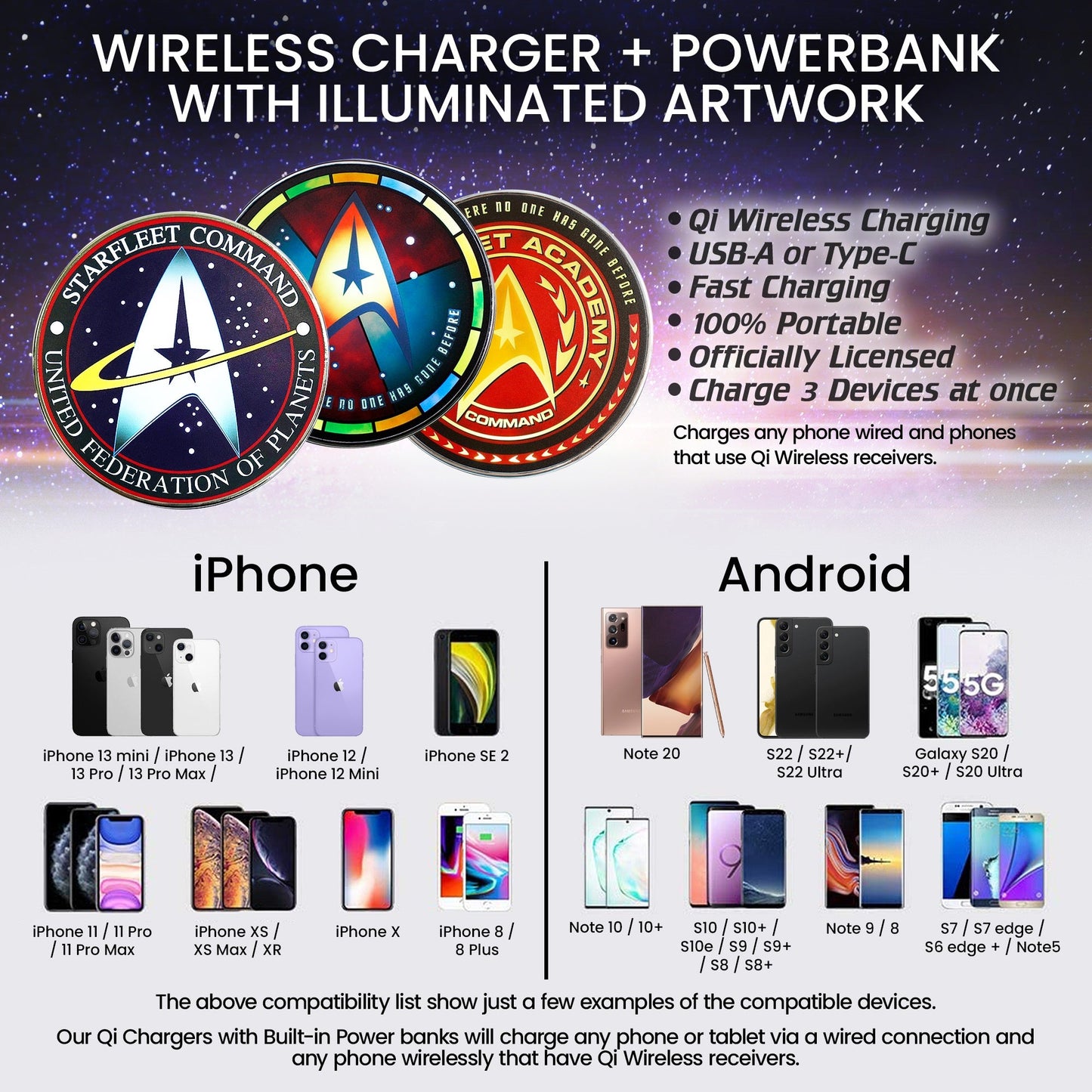 Star Trek Qi Wireless Charger - Paramount Shop