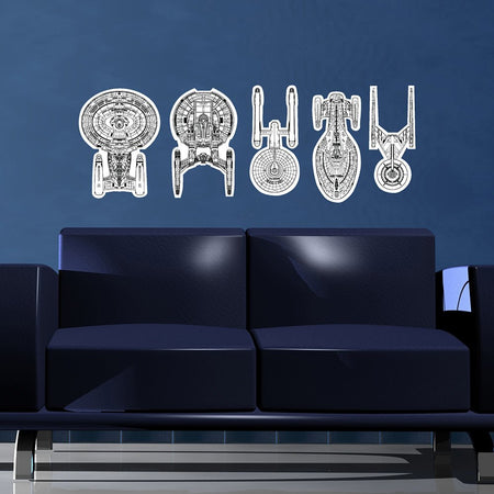 Star Trek: Ships Of The Line Wall Sticker Sheet - Paramount Shop