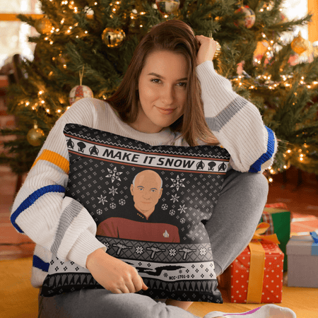Star Trek: The Next Generation Make It Snow Pillow - 16" x 16" - Paramount Shop