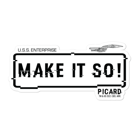 Star Trek: The Next Generation Make It So! Die Cut Sticker - Paramount Shop