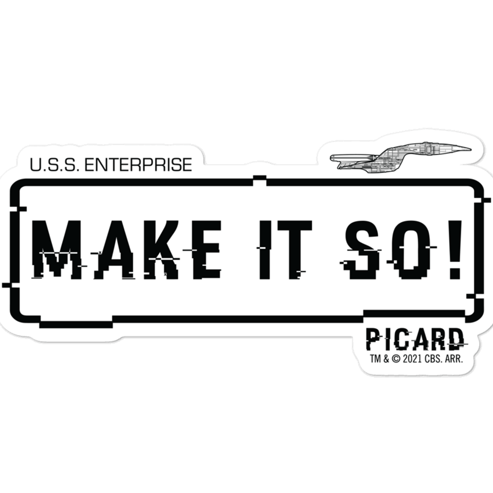 Star Trek: The Next Generation Make It So! Die Cut Sticker - Paramount Shop