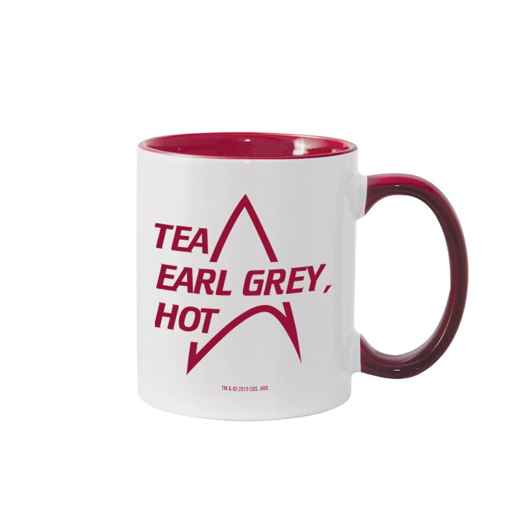 Star Trek: The Next Generation Tea Earl Grey Hot 11 oz Two - Tone Mug - MAROON - Paramount Shop