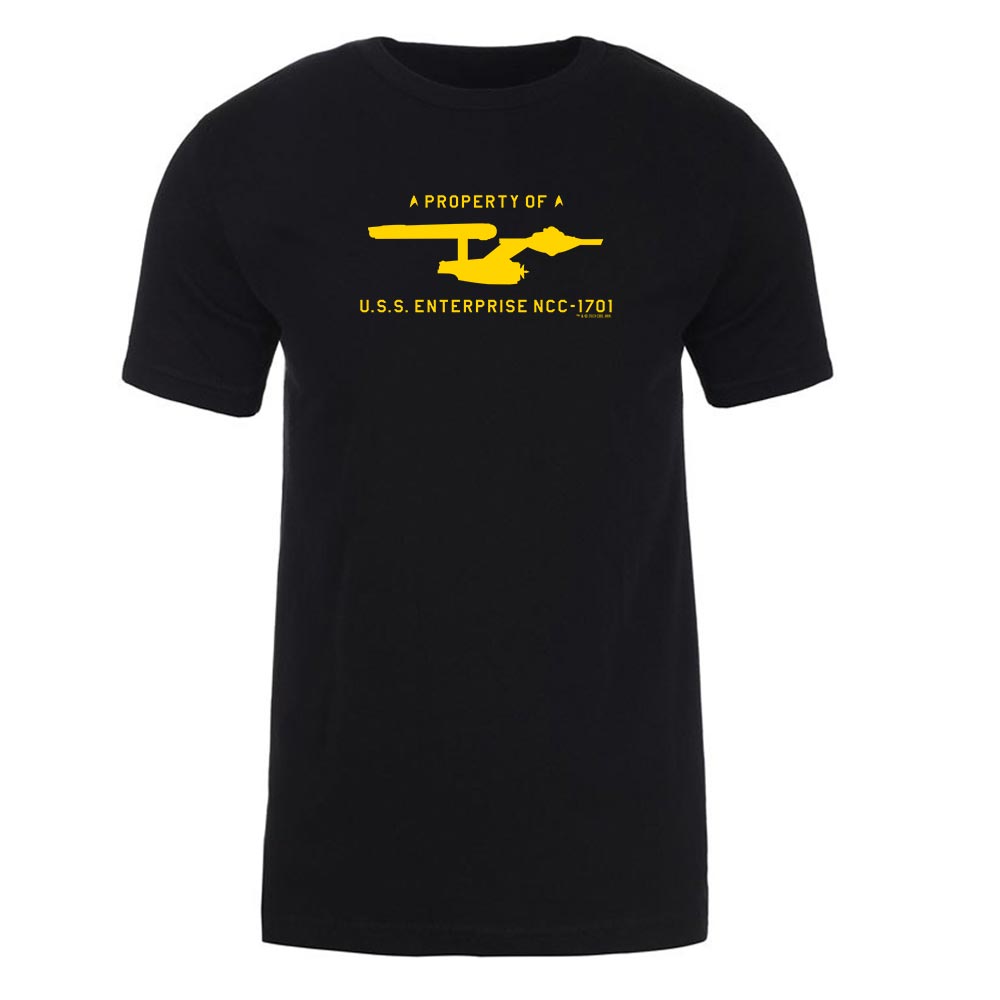 Star Trek Producto Oficial De U.S.S. Enterprise Camiseta (Negro