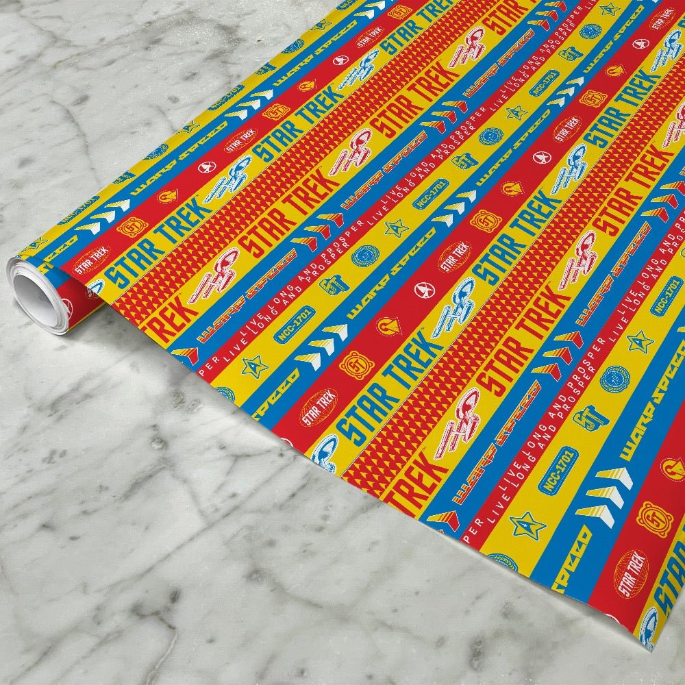 Star Trek: The Original Series Warp Speed Satin Wrapping Paper - Paramount Shop