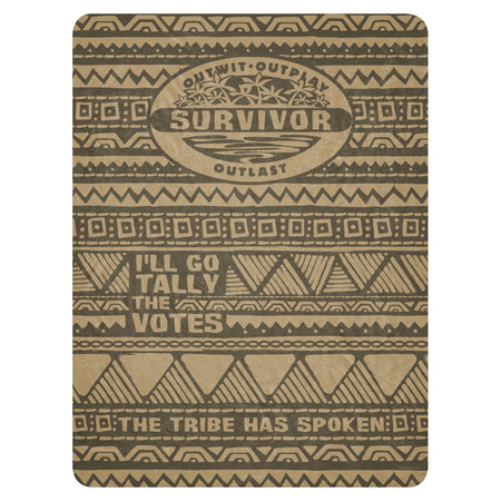 Survivor Castaway Quotes Sherpa Blanket - Paramount Shop