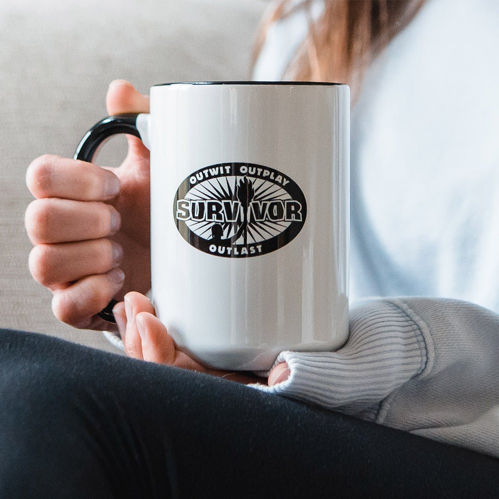 Survivor Outwit, Outplay, Outlast Logo Two - Tone White Mug - Paramount Shop