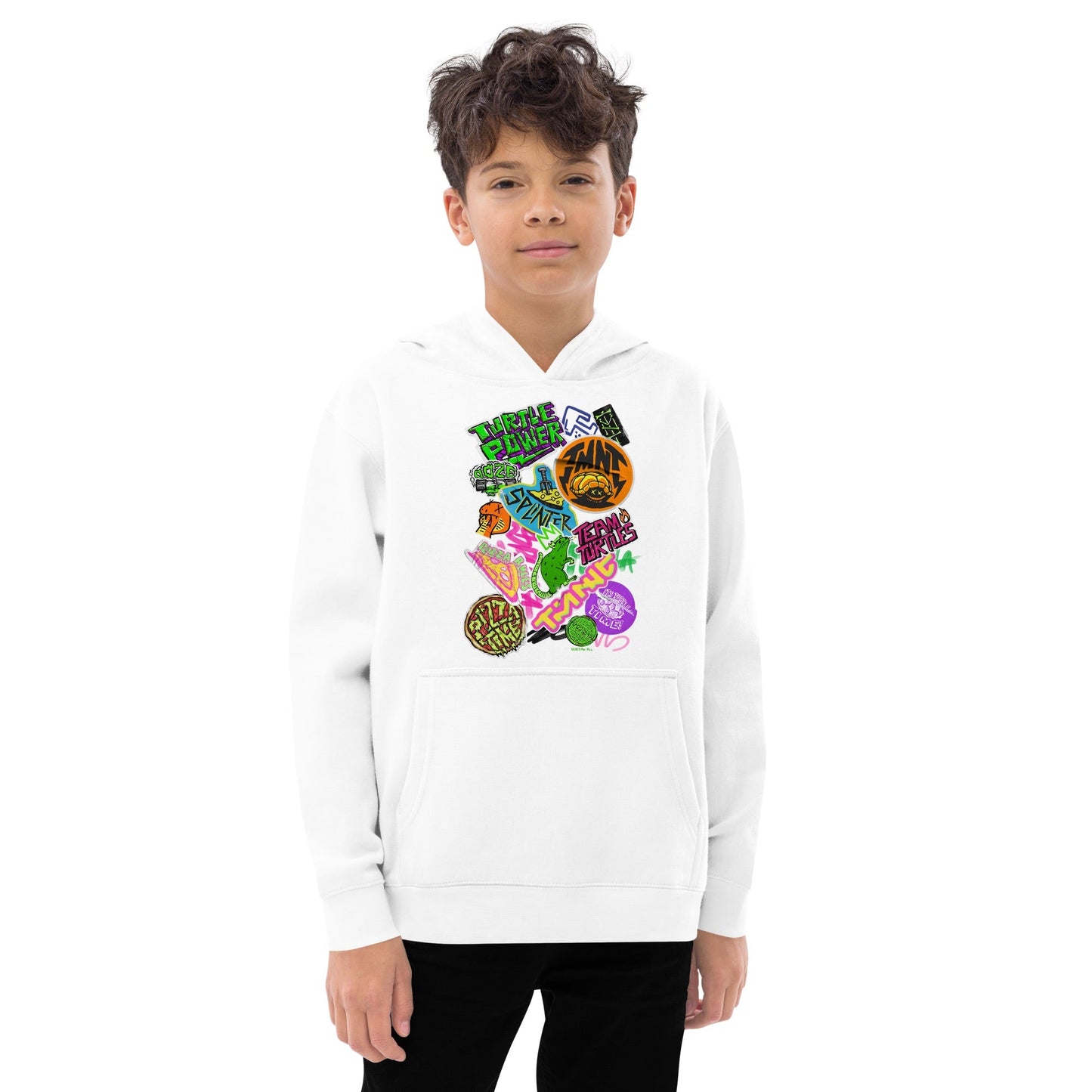 Teenage Mutant Ninja Turtles: Mutant Mayhem Sticker Medley Kids Hoodie - Paramount Shop