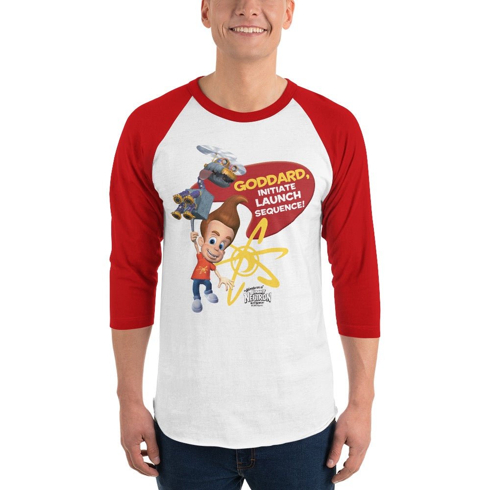 The Adventures of Jimmy Neutron, Boy Genius Goddard Initiate Launch Sequence Adult 3/4 Sleeve Raglan - Paramount Shop